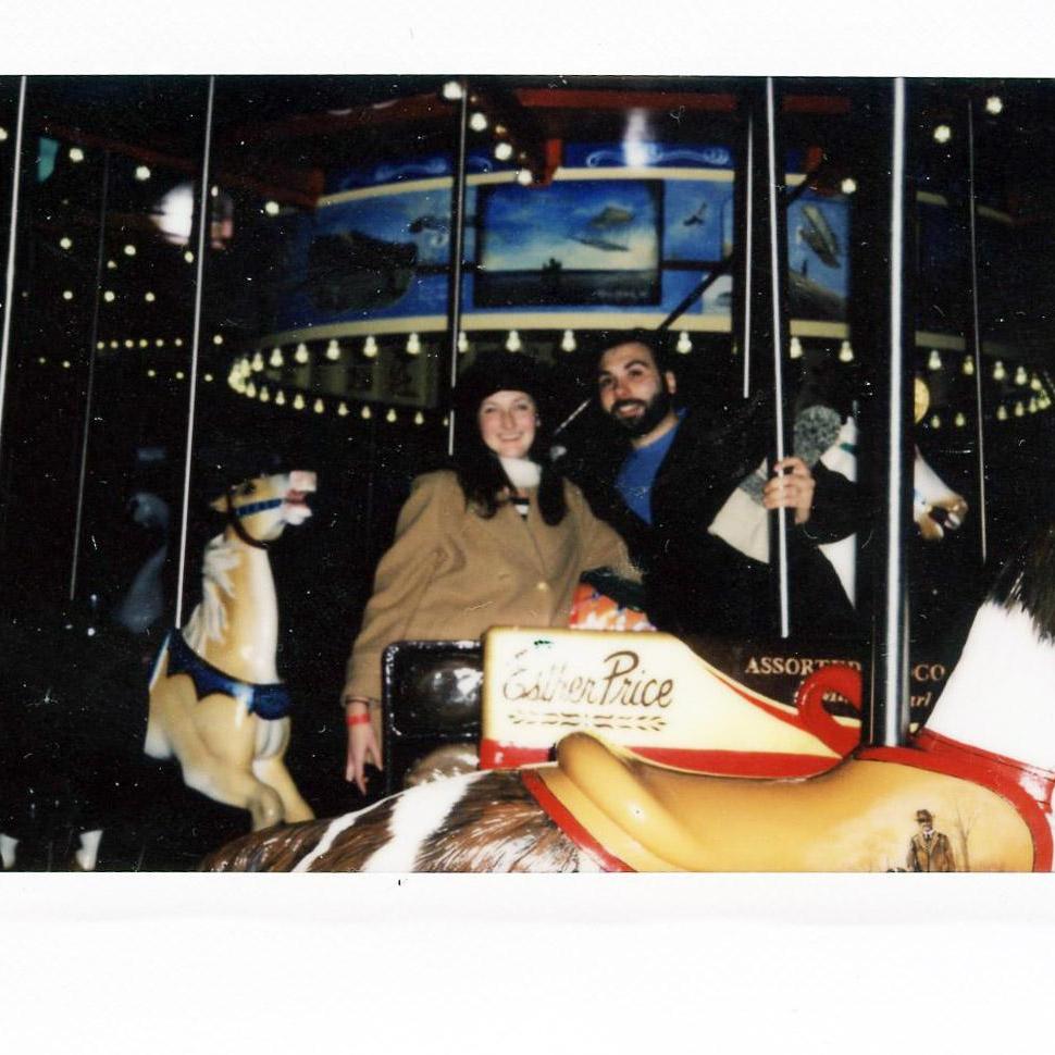 All aboard the Dayton-themed carousel at Carillon Park during another Dayton Christmas, 2016