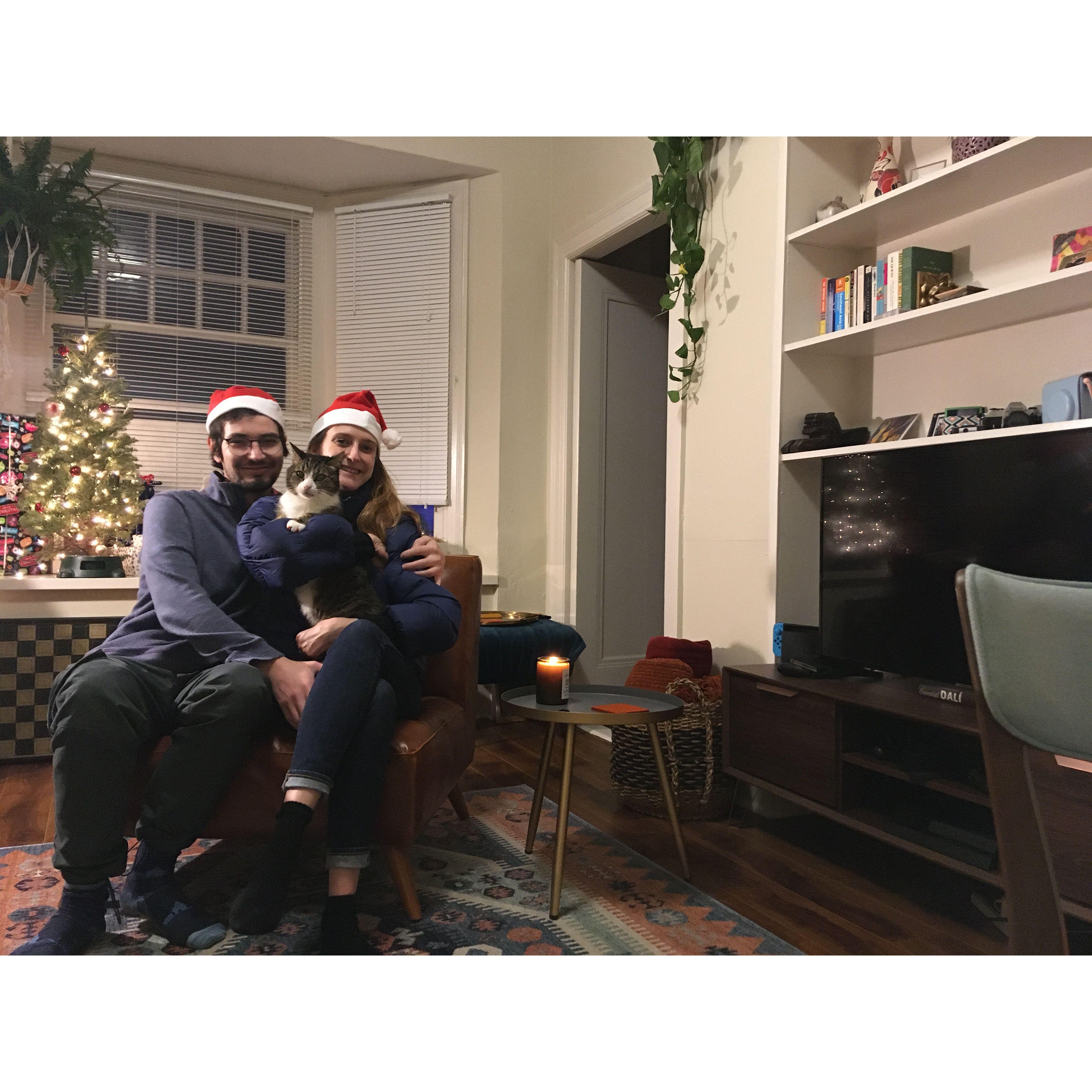 Our first Christmas in our first apartment.