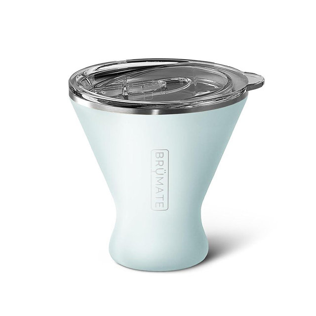 BrüMate MargTini 10oz Martini Margarita Tumbler - Made With Vacuum-Insulated Stainless Steel (Blue Agave)