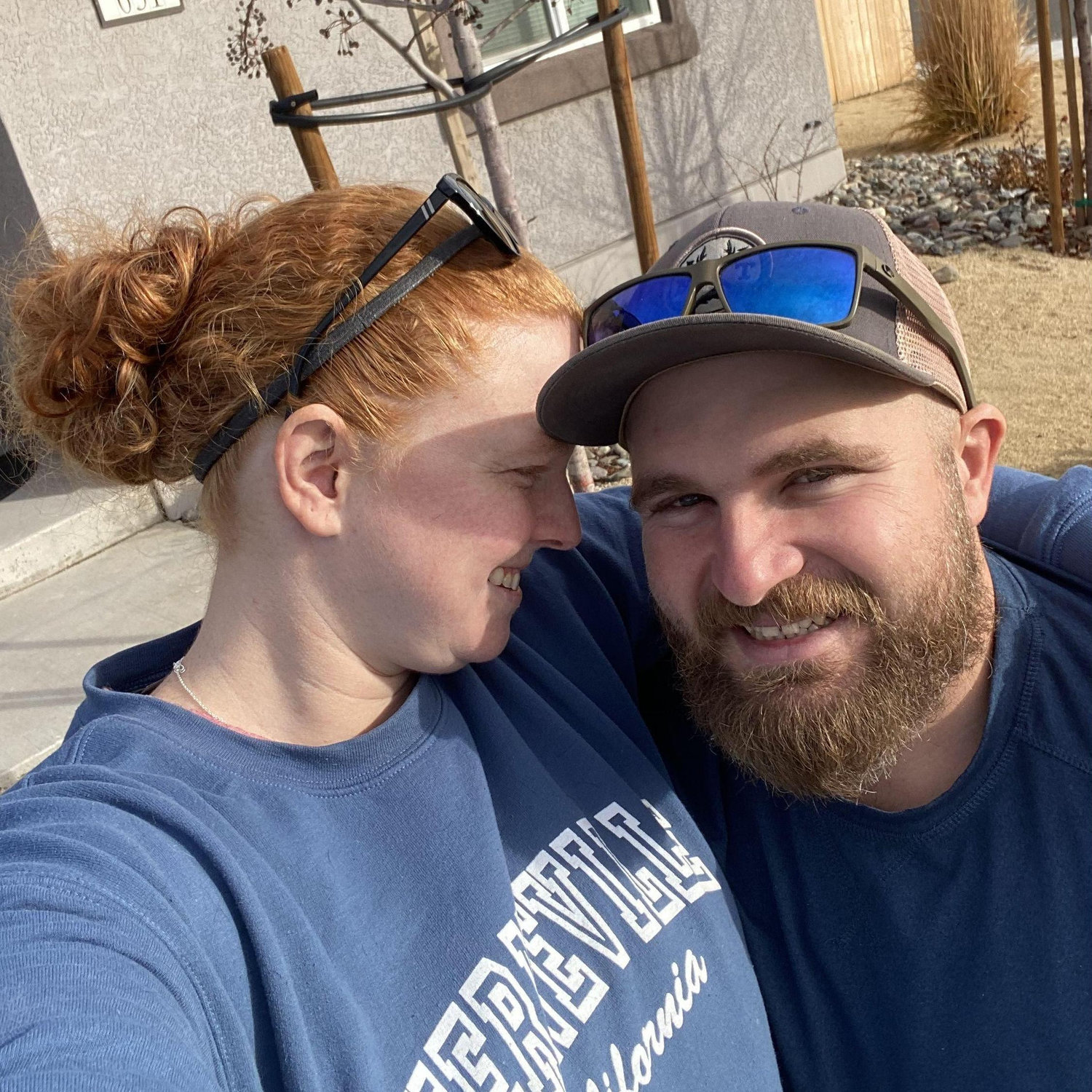 A picture of us saying "Goodbye" to the first place we lived together!
