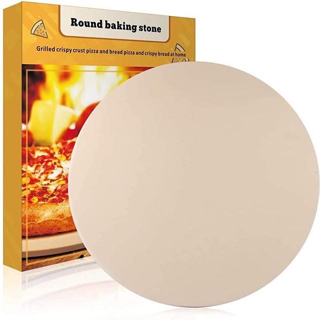 JulyPanny Pizza Stone, 15” Ceramic Pizza Grilling Stone/Baking Stone, Perfect Baking Tools for BBQ and Grill - Thermal Shock Resistant, Safe and Durable Pizza Pan