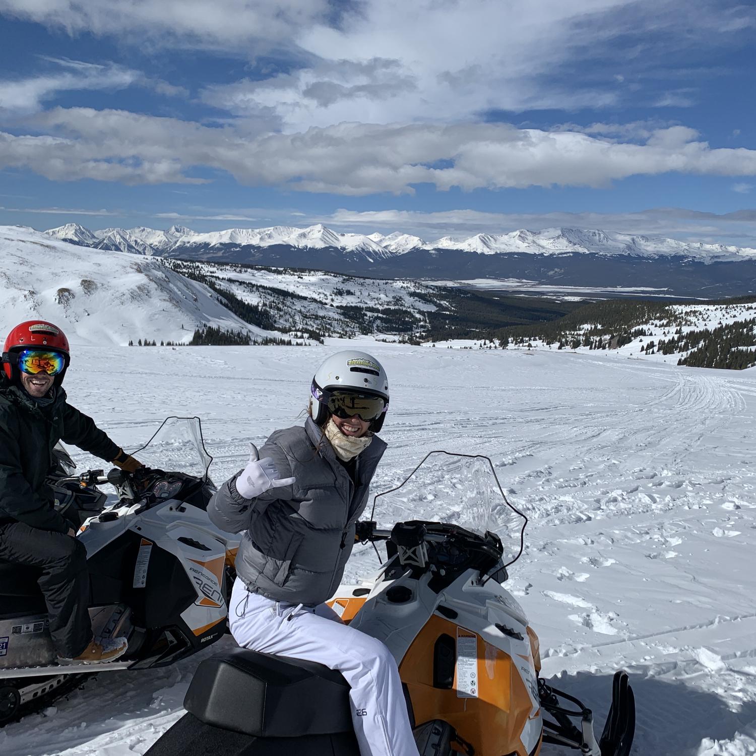 First time snowmobiling in Colorado!