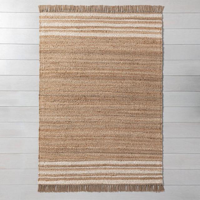 5' x 7' Jute Stripe Rug Cream - Hearth & Hand™ with Magnolia