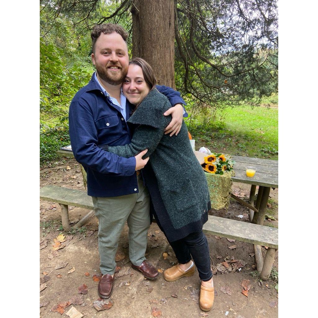 We went on one of our first dates at Battery Kimball Park around the corner from AU. Conor proposed here greeting a totally shocked Brooke with a journey through their love before she said "YES"!