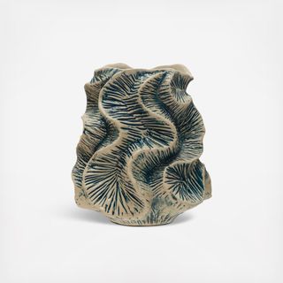 Large Organic Shaped Wavy Vase
