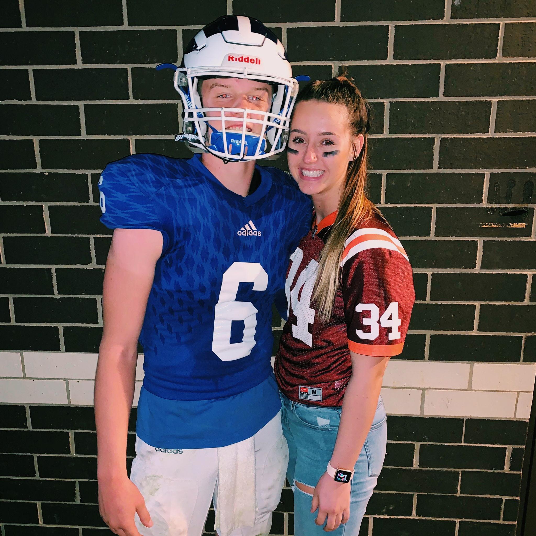 9/20/2019 Rachel cheering payson on at his football game. 💕