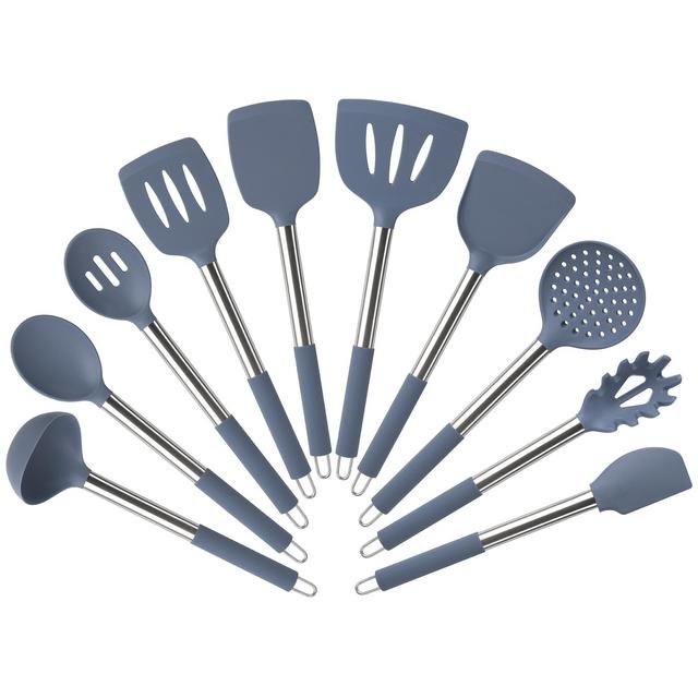 Mainstays 10 Piece Silicone Utensil Set - Blue Moonlight