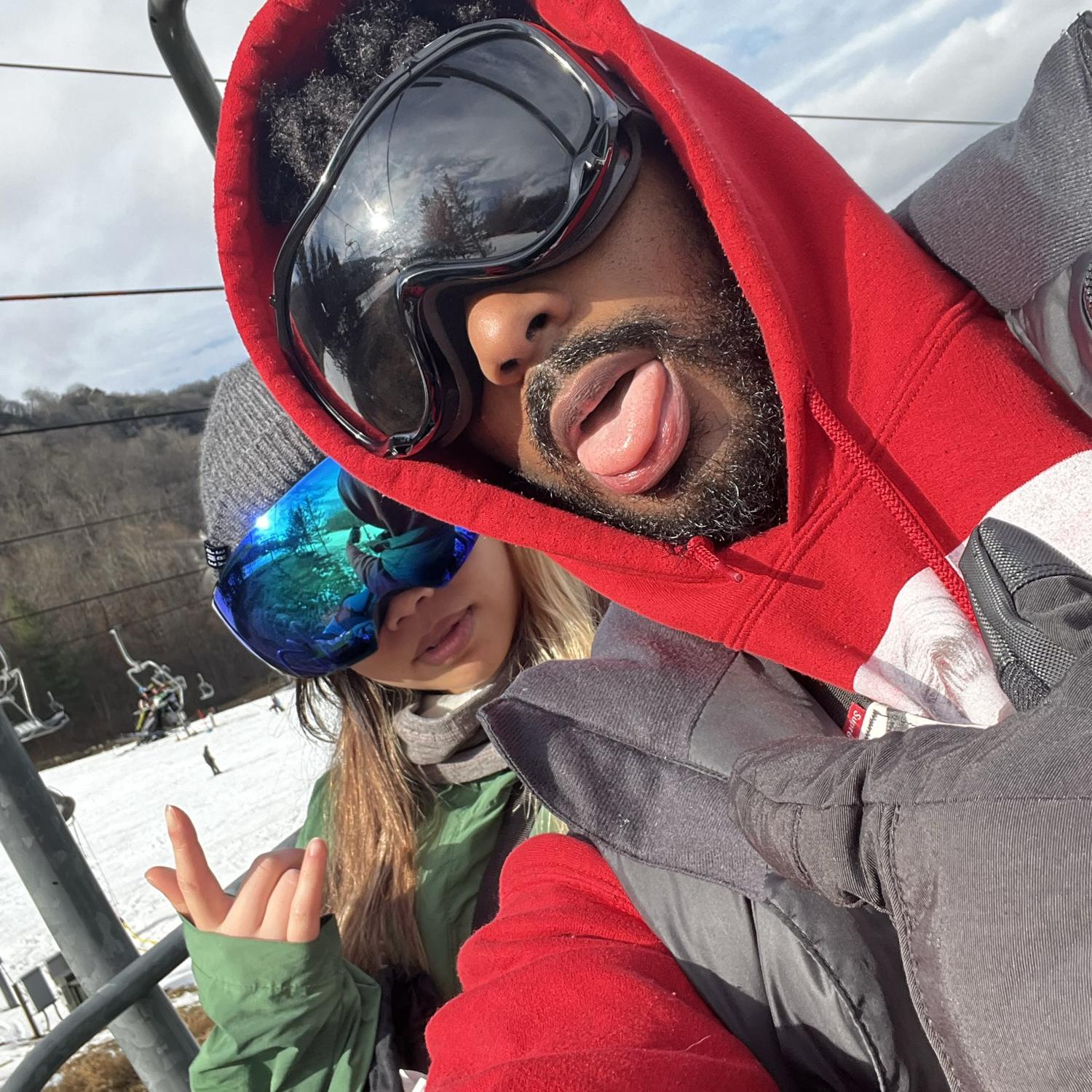 One of our favorite hobbies is snowboarding!
