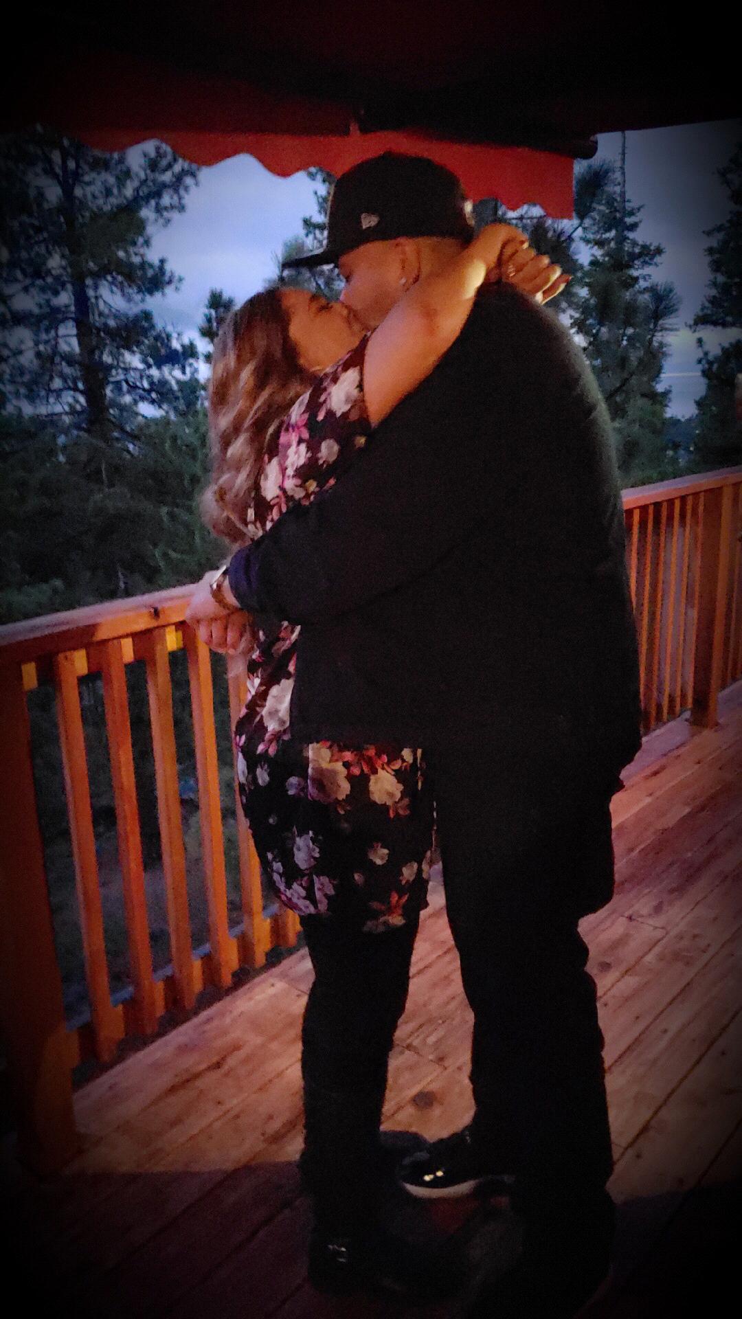 Kiss after the "YES!" South Lake Tahoe 5/26/18