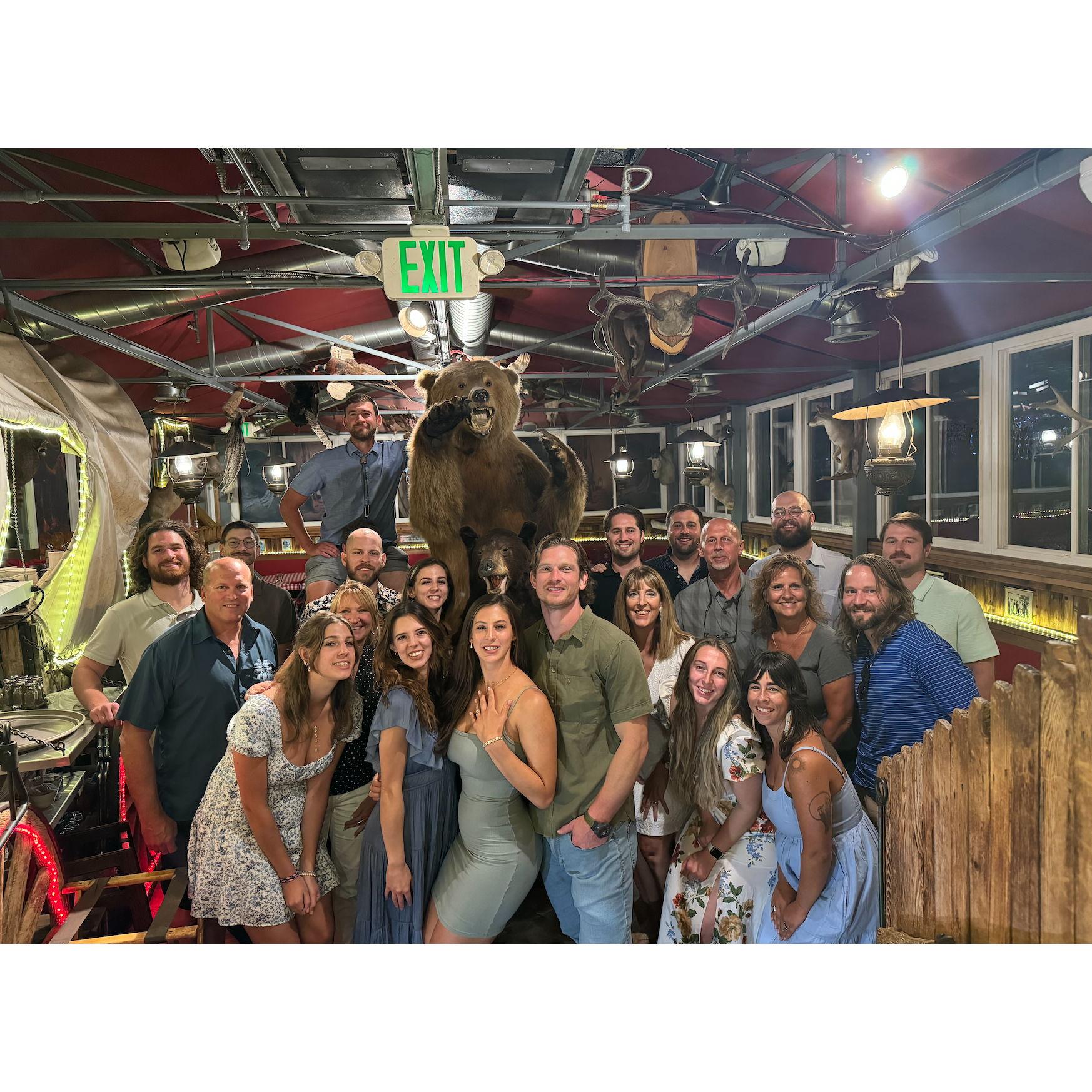 Luke organized a surprise proposal/engagement party at the Buckhorn Exchange in Denver, CO. Thank you to everyone who flew across the country to be apart of this special night!