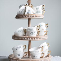 Storied Home Decorative Wood 3-Tier Tray