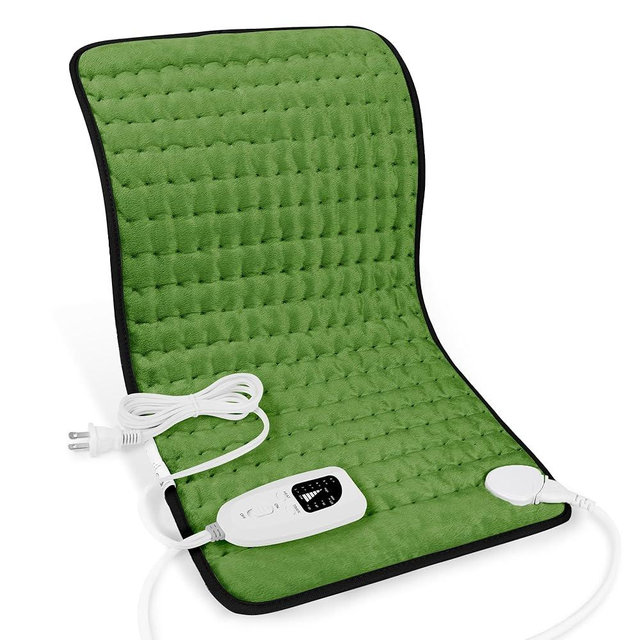 Heating Pad-Electric Heating Pads for Back,Neck,Abdomen,Moist Heated Pad for Shoulder,Knee,Hot Pad for Arms and Legs,Dry&Moist Heat & Auto Shut Off(Green Black, 24''×12'')