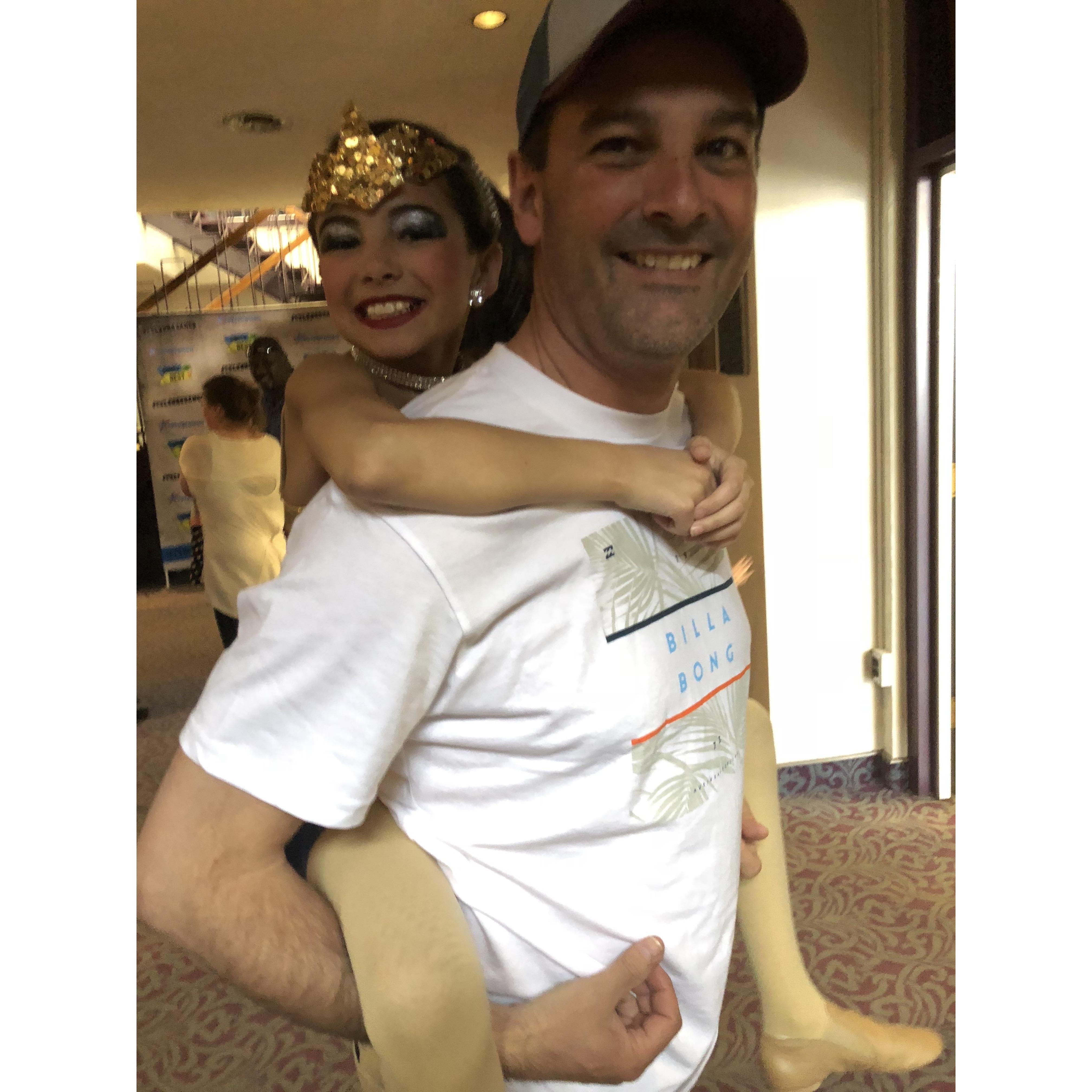 Embracing the role of "dance dad"...Scott has always been there for Maggie from the beginning, cheering her on!