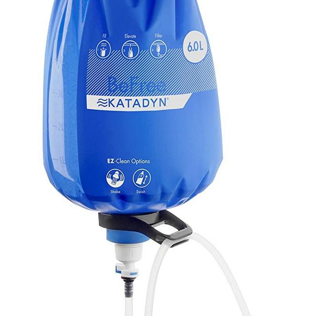 Katadyn Gravity BeFree 6L Water Microfilter, Camping, Backpacking, Emergency Preparedness, Blue