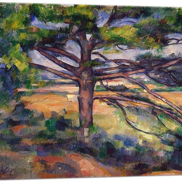 ARTCANVAS Great Pine Near Aix - Large Pine and Red Earth 1897 Canvas Art Print by Paul Cezanne - 18" x 12" (0.75" Deep)