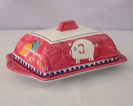 Vietri Campagna Porco Butter Dish