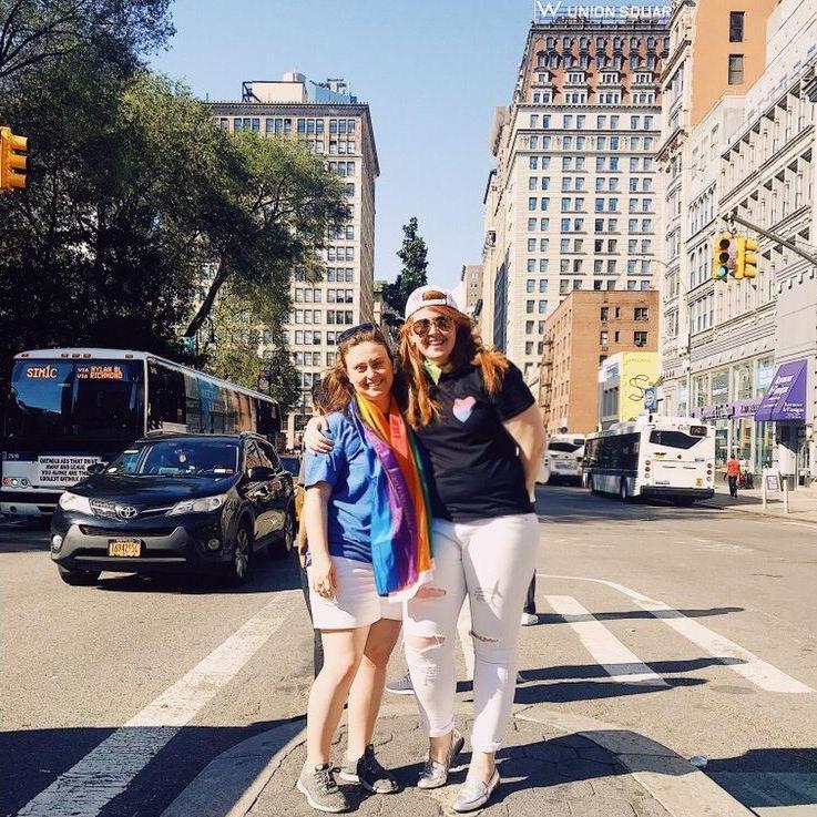 Celebrating Pride in June 2019! Molly came to visit Rachel during her internship in New York. We said "I love you" this weekend.