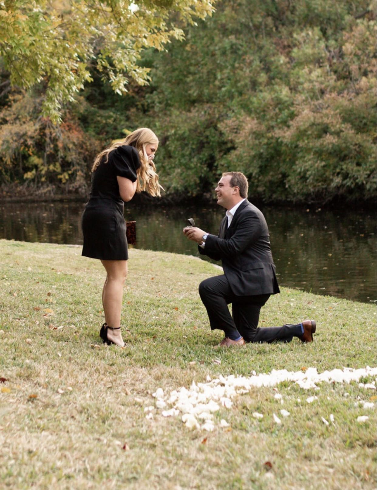 Zach proposed at Lake Side park on November 7, 2020