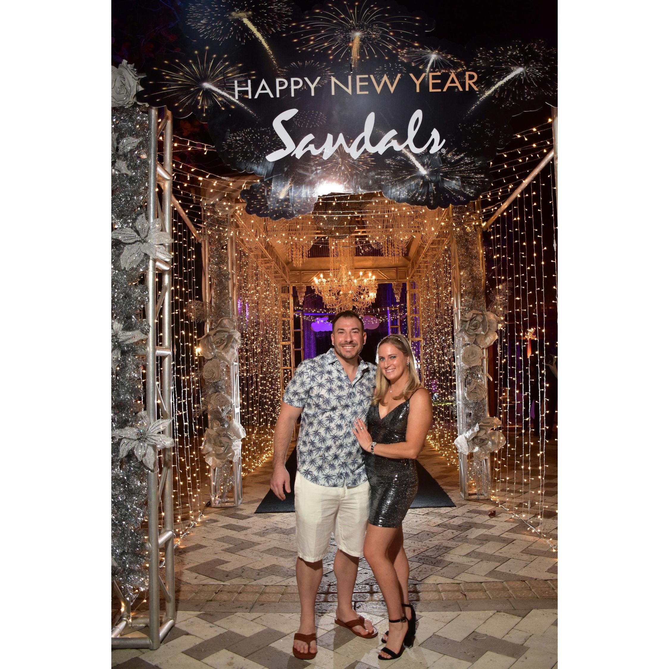Celebrating Stacy's birthday in Barbados on NYE 2021, Sandals style!