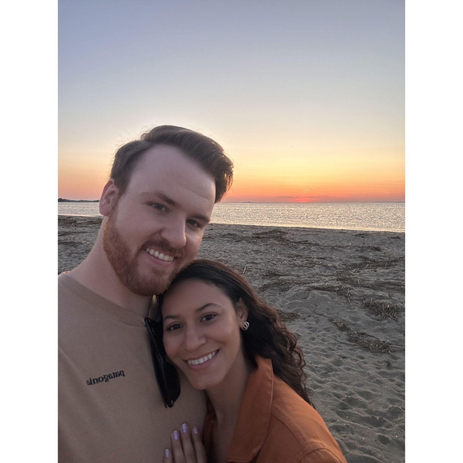 Watching the sunset in Sandy Hook, Highlands, NJ