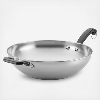 Classic Stainless Wok & Stir Fry Pan