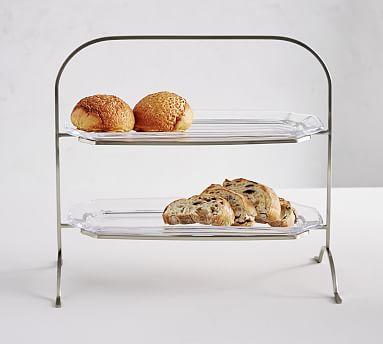 Grace Pressed Glass Tiered Stand