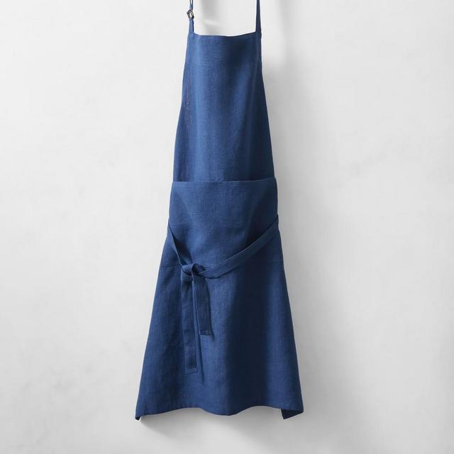 Signature Linen Apron, Navy