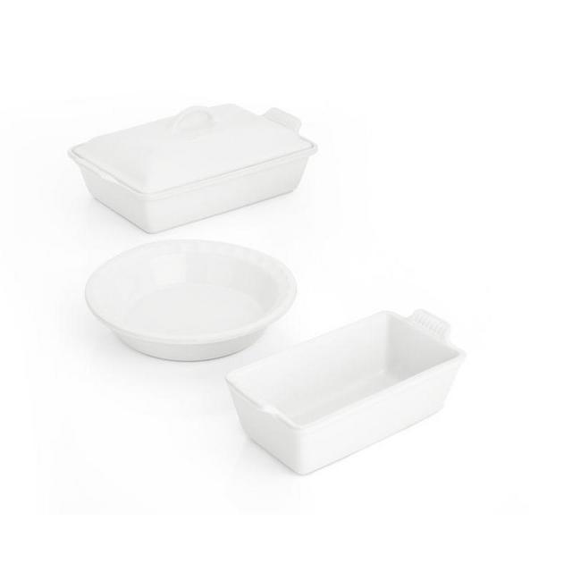 Le Creuset ® White 4-Piece Stoneware Bakeware Set