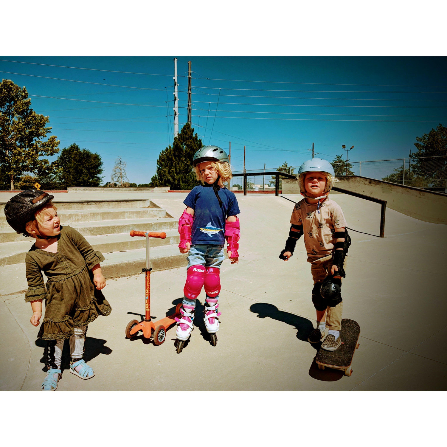 Cool kids ride the skatepark
