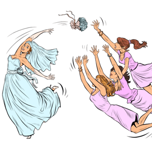 Troughing the bouquet in YOUR Direction