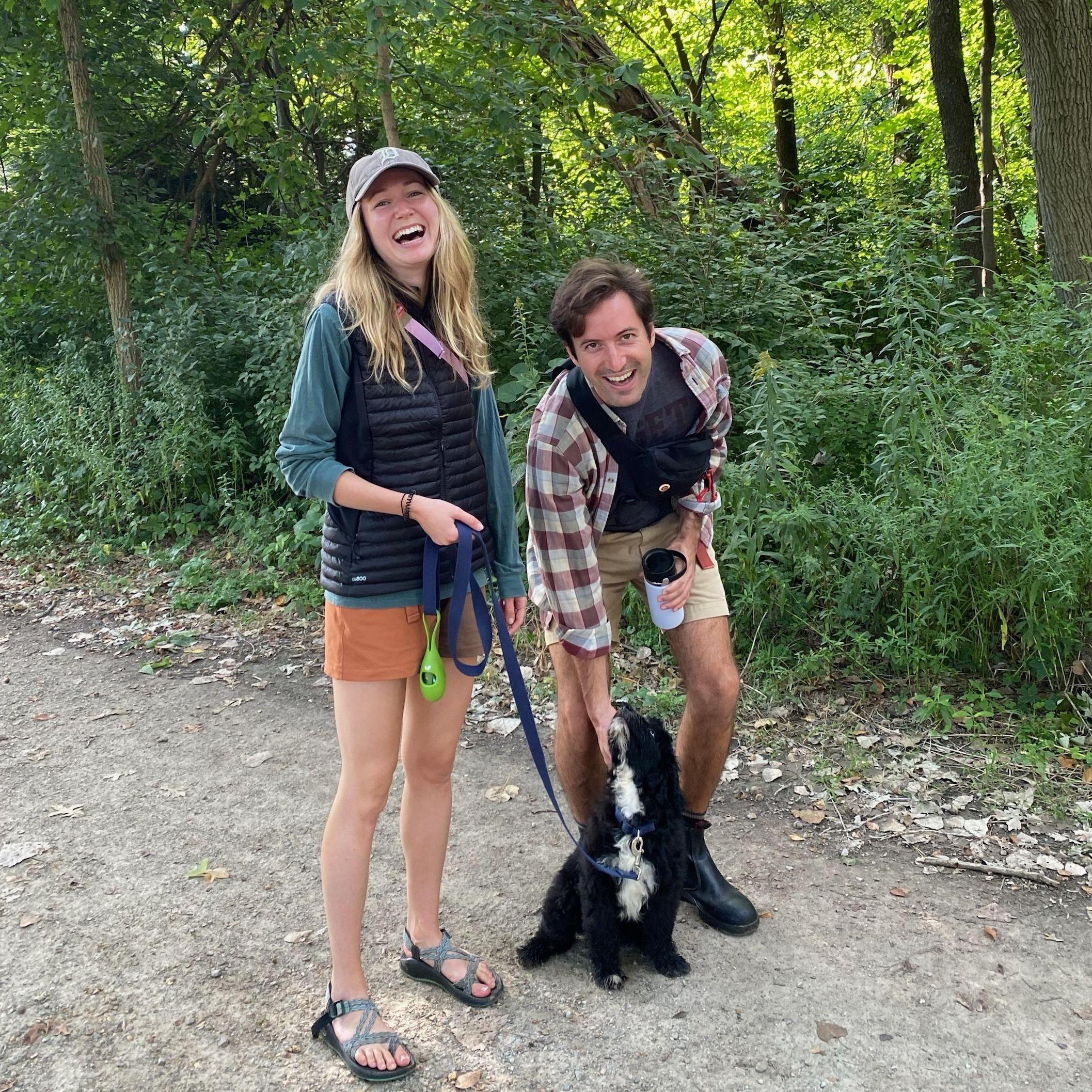 Baby Blue's VERY FIRST walk. He got so tired we had to carry him. For a minute there we thought we had a "super chill & mellow dog." Those words were never again used to describe Blue.