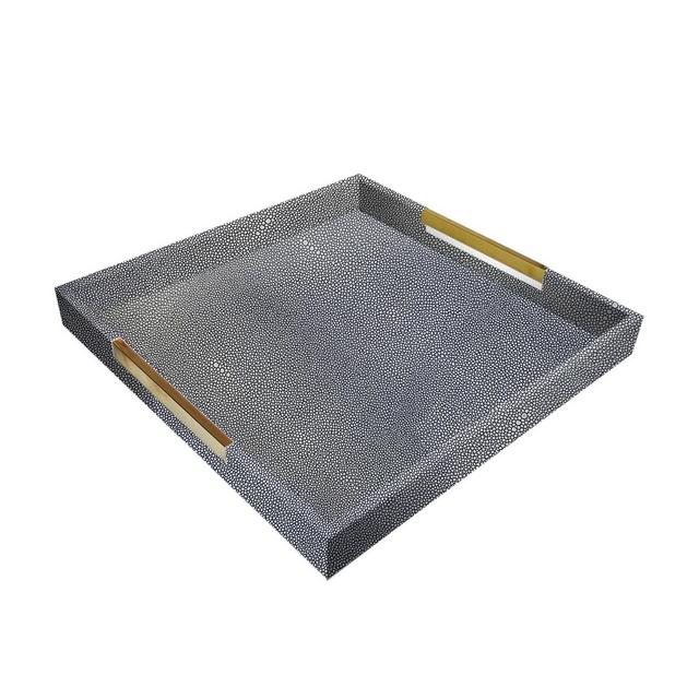 Jay Imports Tray with Gold Handles
