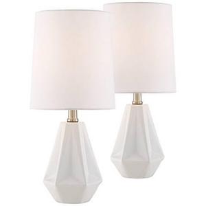 Colyn White Prism Accent Table Lamp Set of 2