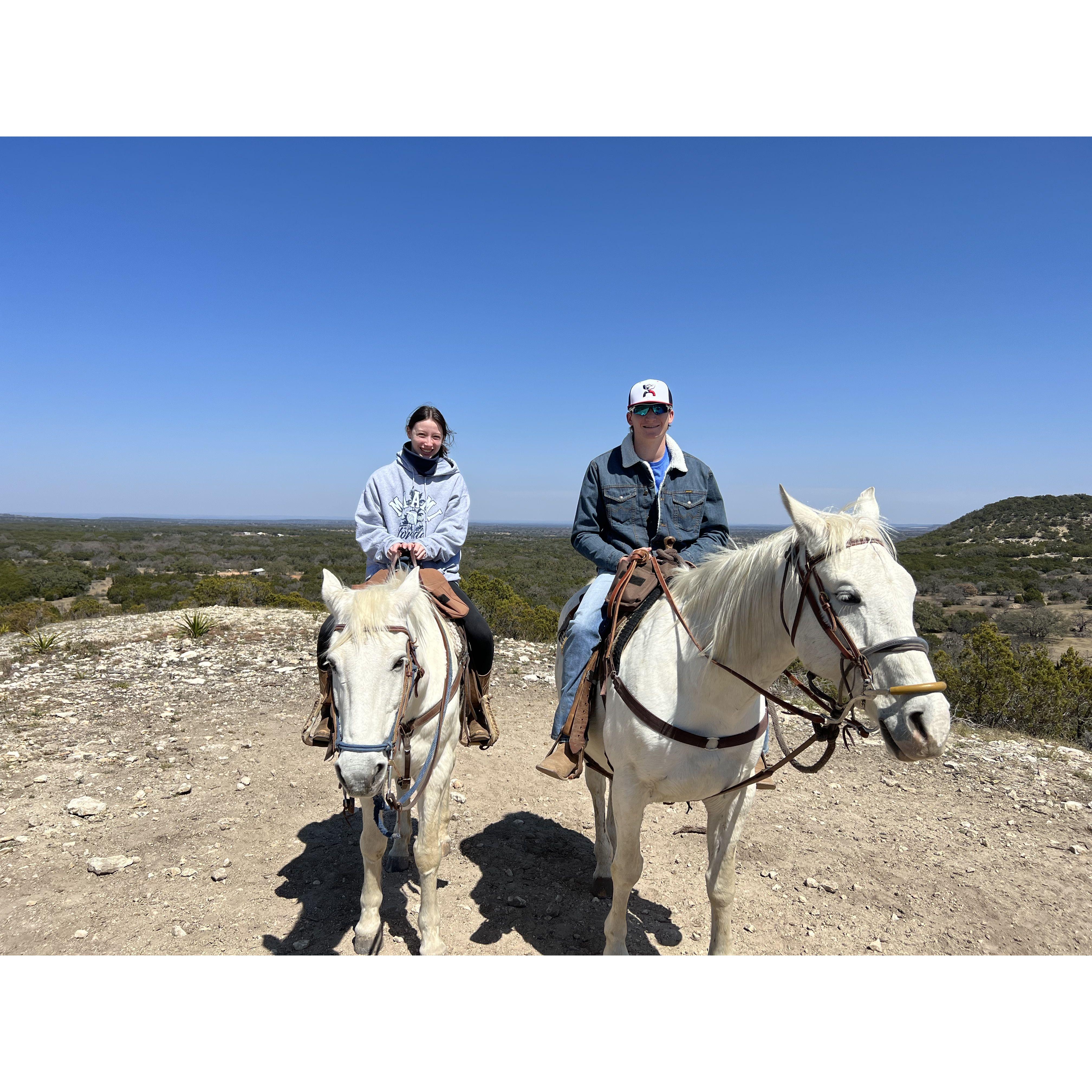 We went horseback riding in Fredericksburg the day after our engagement.