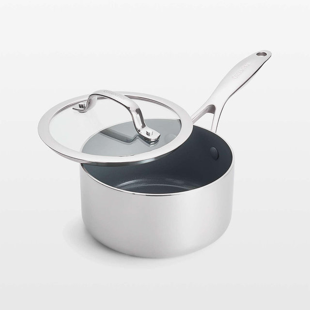 GreenPan ™ Valencia Pro Stainless Steel 1.66-Qt. Saucepan with Lid