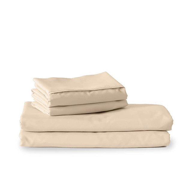 PeachSkinSheets Almond Ivory Sheet Set - 1500tc Level of Softness - Extra Soft Cooling Sheets for Hot Sleepers and Night Sweats - Queen Size