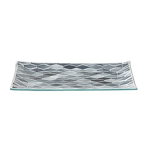 JLA Bath Mosaic Guest Towel Tray in Grey