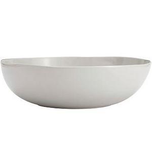 Au Naturale Low Serve Bowl, Light Grey