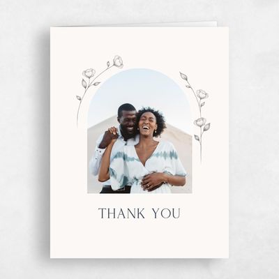 Beige Wedding Thank You - Luana Photo