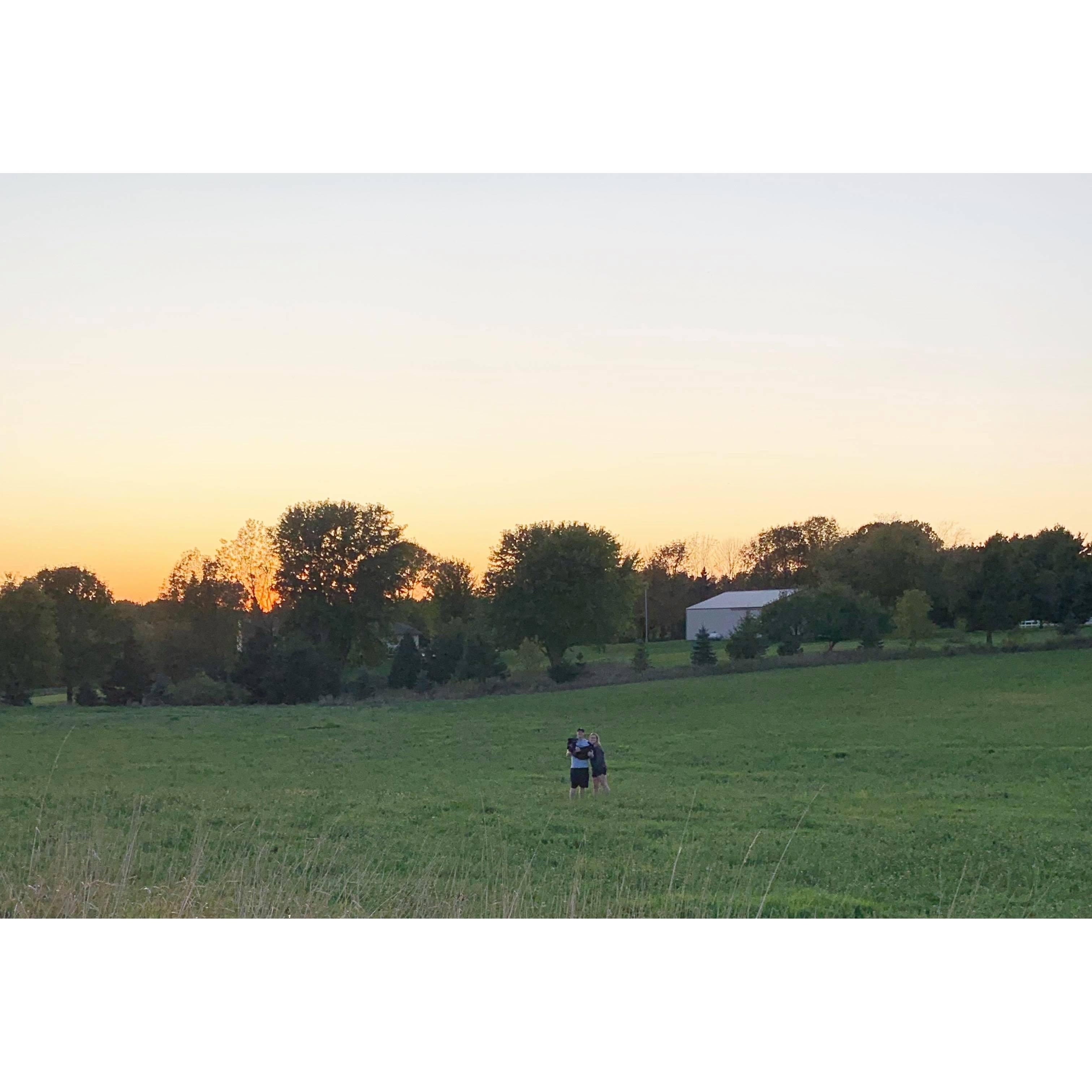 when we bought our land in October 2019
