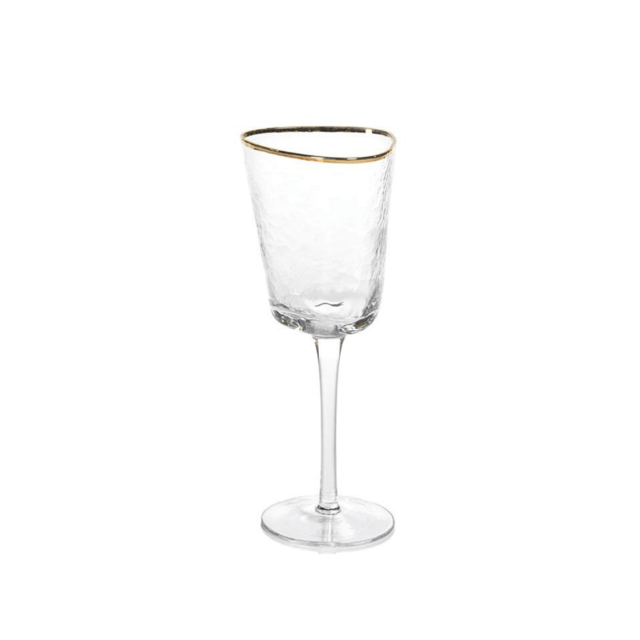 Hammered Wine Glass