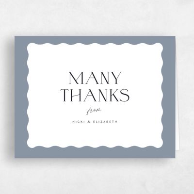 Blue Typography Wedding Thank You - Spencer Landscape