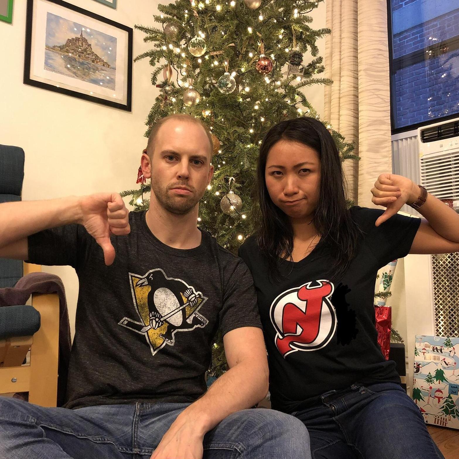 Christmas gifts that show we love and accept each other despite our hockey differences, but we will never change allegiances!