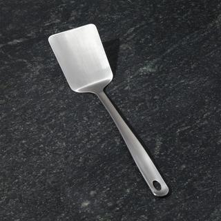Crate and Barrel Brushed Stainless Steel Turner