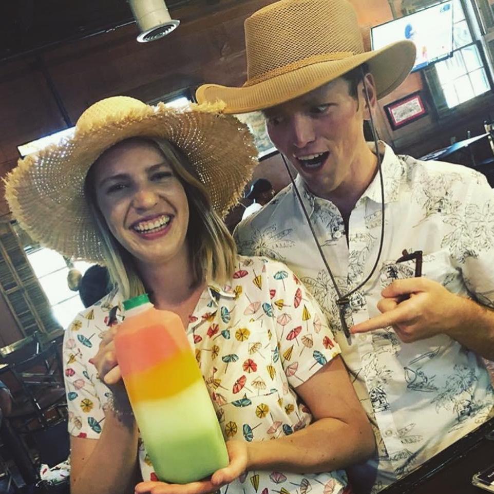 Pre-jimmy buffet necessities and introducing Clayton to a daquiri bar. Priceless.