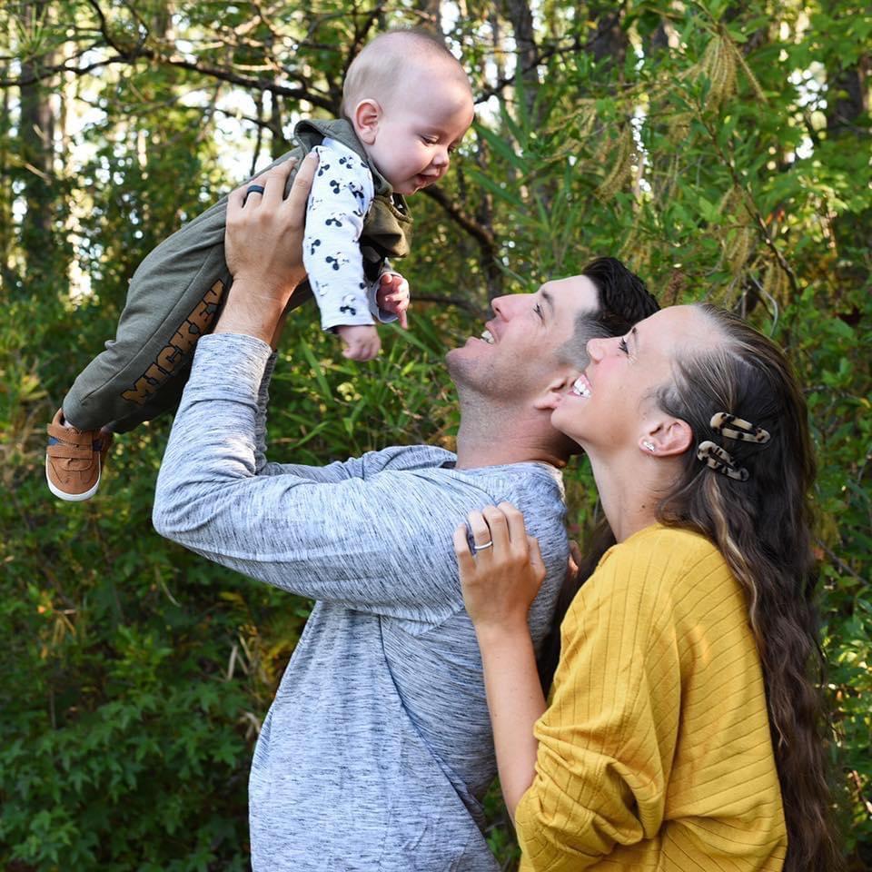 Brian’s grandson, Ace, son Adam and daughter-in-law, Abbie