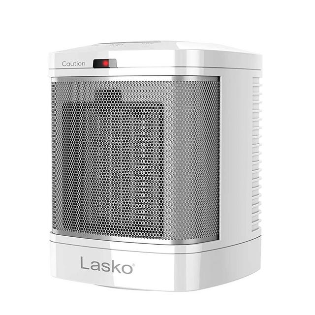 Lasko CD08200 Small Portable Ceramic Space Heater for Bathroom and Indoor Home Use, White