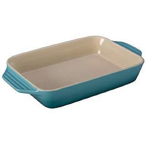 Le Creuset Stoneware Rectangular Dish, 10.5 by 7-Inch, Caribbean