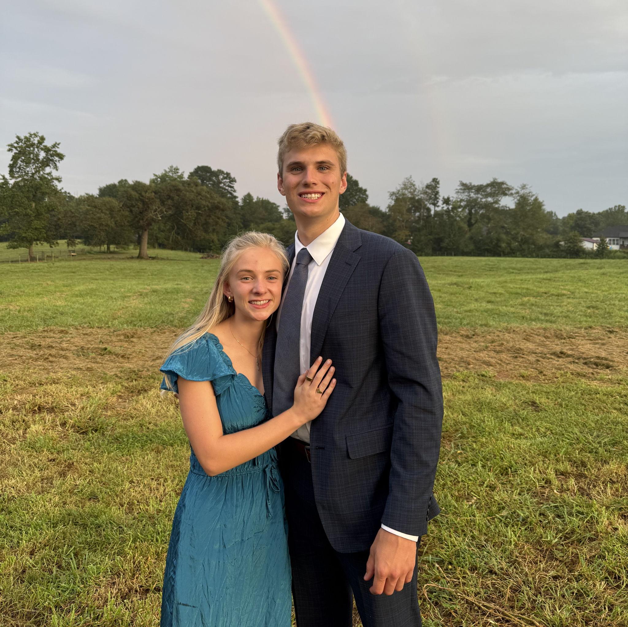 Sydney and Luke at Sydney's sister's wedding.