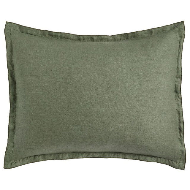 Belgian Linen Galen Duvet & Shams, Cyrpess, Standard, Set of 2